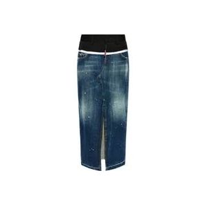 Dsquared2 Rok gemaakt van gecombineerde materialen , Blue , Dames , Maat: S