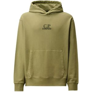 C.p. Company, Heren, Sweatshirts & Hoodies, Groen, Maat: L Katoen,