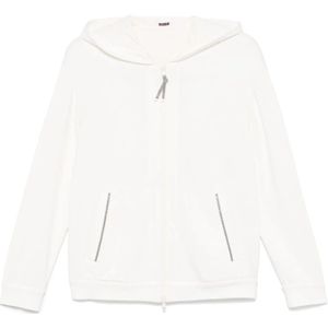 Brunello Cucinelli, Dames, Sweatshirts & Hoodies, Wit, Maat: S