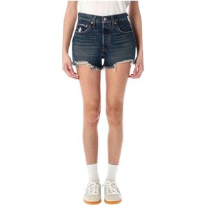 Levi's, Dames, Korte broeken, Blauw, Maat: W28 Denim,