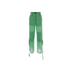 Pinko Polyester Priapo Broek , Green , Dames , Maat: S