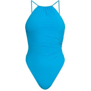 Dsquared2, Dames, Badkleding, Blauw, Maat: 2XS Polyamide,