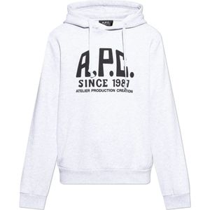 A.p.c., Heren, Sweatshirts & Hoodies, Grijs, Maat: 2XL Katoen,