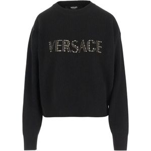 Versace, Dames, Truien, Zwart, Maat: S