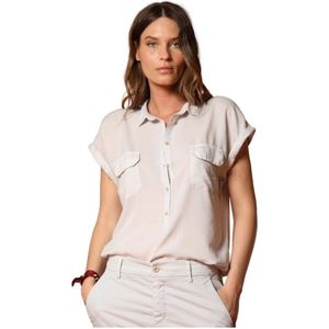 Mason's, Dames, Blouses & Shirts, Grijs, Maat: L