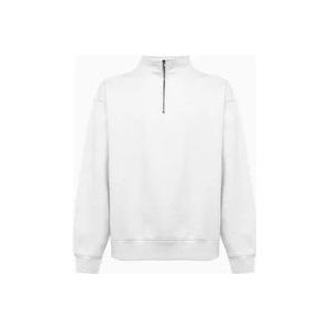 Nike Effen Kleur Half Zip Sweatshirt , Gray , Heren , Maat: XS