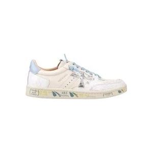 Premiata Leren Craquelè Sneakers , White , Dames , Maat: 37 EU