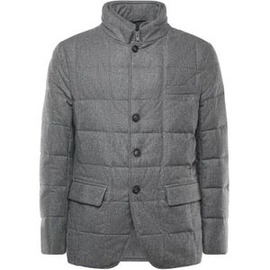 Fay, Heren, Jassen, Grijs, Maat: XL Wol,