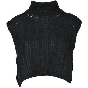 Fabiana Filippi, Dames, Truien, Zwart, Maat: ONE Size Zijde,