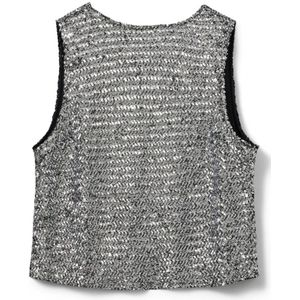 Sofie Schnoor - Inayasw Top - Mouwloze Top - Grijs - Metallic Kwaliteit