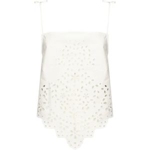 Self Portrait, Dames, Tops, Wit, Maat: S Katoen,