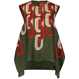 La DoubleJ, Dames, Tops, Groen, Maat: M Zijde,