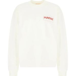 Marni, Heren, Truien, Wit, Maat: L Katoen,