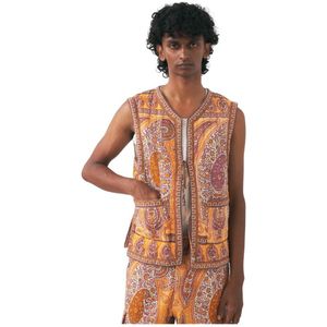 Antik Batik, Heren, Jassen, Oranje, Maat: L Katoen,