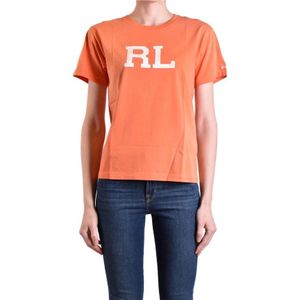 Polo Ralph Lauren, Dames, Tops, Oranje, Maat: XS Katoen,