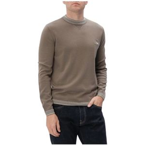 Emporio Armani, Heren, Truien, Beige, Maat: L Wol,