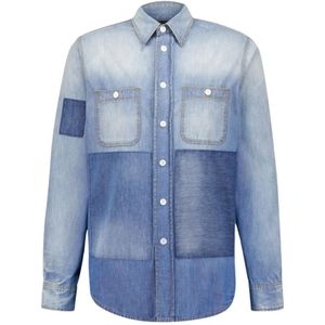 Givenchy, Heren, Overhemden, Blauw, Maat: L Denim,