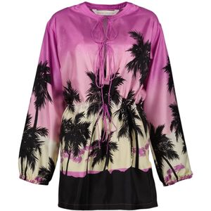 Palm Angels, Dames, Blouses & Shirts, Veelkleurig, Maat: XS Zijde,