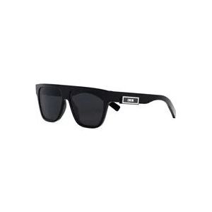 Dior Zwarte zonnebril met glanzende afwerking , Black , Dames , Maat: 57 MM
