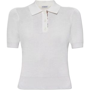 Burberry, Dames, Tops, Beige, Maat: M Wol,