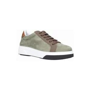 Dsquared2 Premium Nabuk Bottalato Sneakers , Green , Heren , Maat: 44 EU