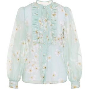 Valentino, Dames, Blouses & Shirts, Veelkleurig, Maat: 2XS Zijde,