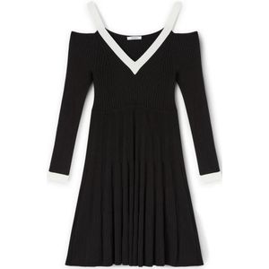 Motivi, Dames, Jurken, Zwart, Maat: XS Viscose,