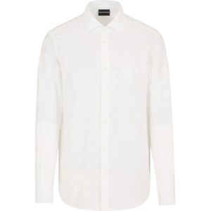 Emporio Armani, Heren, Overhemden, Wit, Maat: L