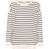 Kaffe - Gebreide Trui - Ronde Hals - Lange Mouwen - Strepen