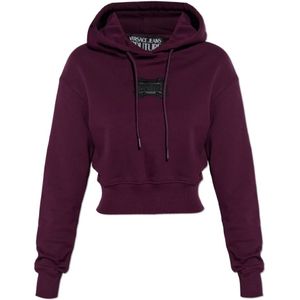 Versace Jeans Couture, Dames, Sweatshirts & Hoodies, Rood, Maat: L