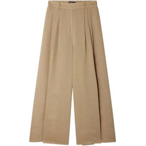 Mes Demoiselles, Dames, Broeken, Bruin, Maat: XS Linnen,