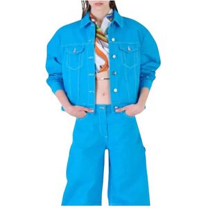 Silvian Heach, Dames, Jassen, Blauw, Maat: XS Katoen,