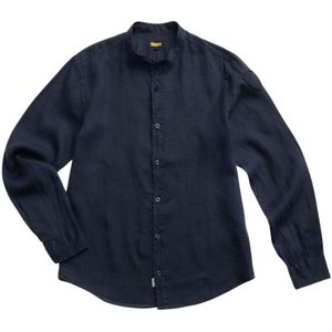 Blauer, Heren, Overhemden, Blauw, Maat: M Linnen,