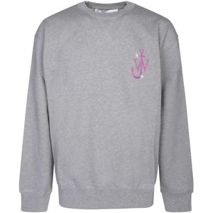 JW Anderson, Heren, Sweatshirts & Hoodies, Grijs, Maat: S Katoen,