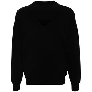 Emporio Armani, Heren, Sweatshirts & Hoodies, Zwart, Maat: S Katoen,