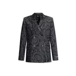Versace Barocco blazer , Gray , Dames , Maat: S