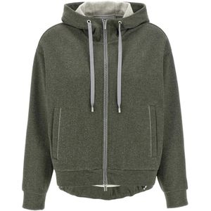 Peserico, Dames, Sweatshirts & Hoodies, Groen, Maat: S Katoen,