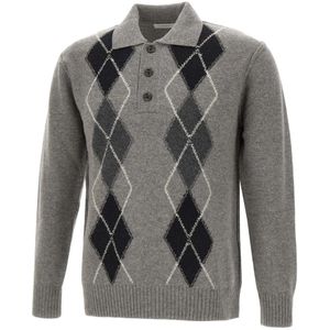 Paolo Pecora, Heren, Truien, Grijs, Maat: S Wol,