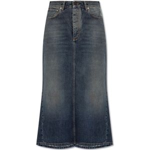 Balenciaga, Dames, Rokken, Blauw, Maat: S Denim,