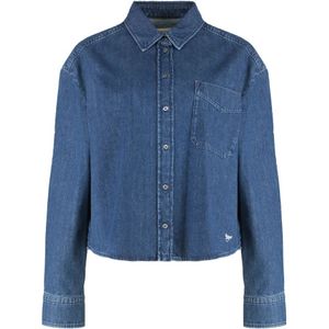 Weekend Max Mara, Dames, Blouses & Shirts, Blauw, Maat: XS Denim,