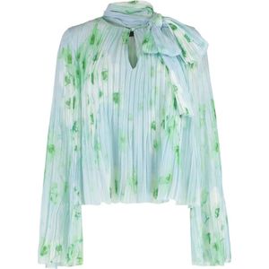 Pinko - Blouse - Plooi - Roze - 100% Polyester