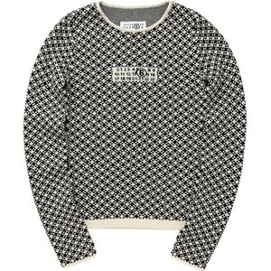 MM6 Maison Margiela, Dames, Truien, Grijs, Maat: M Katoen,