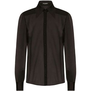 Dolce & Gabbana, Dames, Blouses & Shirts, Zwart, Maat: M