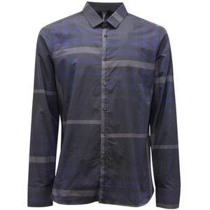 Neil Barrett, Heren, Overhemden, Blauw, Maat: M Katoen,