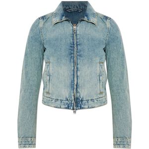 Diesel, Dames, Jassen, Blauw, Maat: L Denim,
