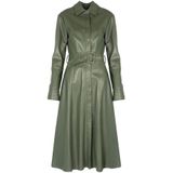 Jurken - Elegant - Lange Mouwen - Kraag - Met Riem - Midilengte