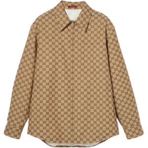 Gucci, Heren, Jassen, Bruin, Maat: M