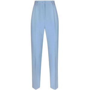 Dolce & Gabbana, Dames, Broeken, Blauw, Maat: M Wol,