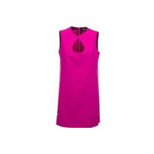 Versace Mini stretch crêpe jurk in fuchsia , Pink , Dames , Maat: XS