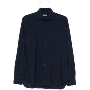 Barba, Heren, Overhemden, Blauw, Maat: M